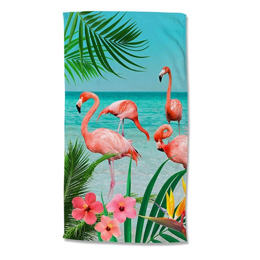 Good Morning Ręcznik plażowy &quot;Flamingo&quot; ze wzorem ze sklepu Limango Polska w kategorii Ręczniki - zdjęcie 174633662