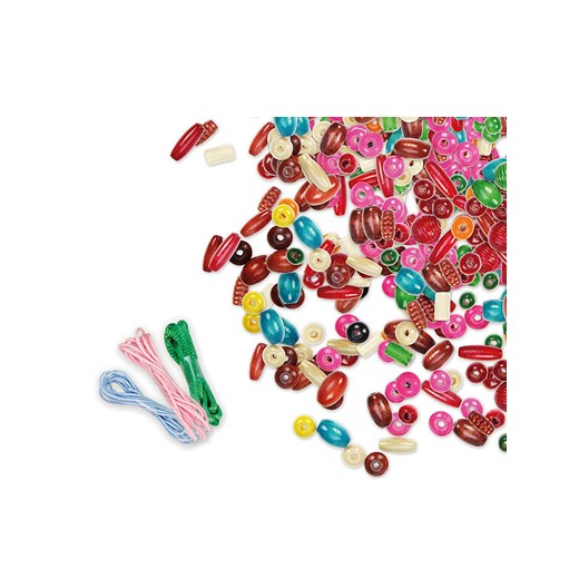 LENA Zestaw drewnianych koralików &quot;Jumbo&quot; - 4+ Lena onesize okazyjna cena Limango Polska