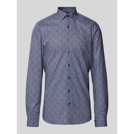 Koszula biznesowa o kroju body fit z kołnierzykiem typu kent ze sklepu Peek&Cloppenburg  w kategorii Koszule męskie - zdjęcie 174638553