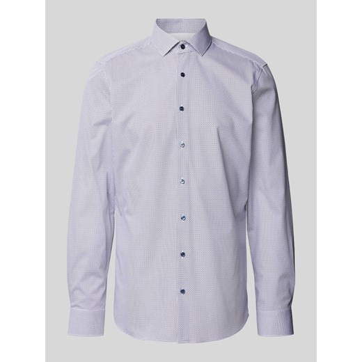 Koszula biznesowa o kroju slim fit z kołnierzykiem typu kent ze sklepu Peek&Cloppenburg  w kategorii Koszule męskie - zdjęcie 174638623