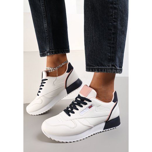 Biało-Granatowe Sneakersy Corarephis ze sklepu renee.pl w kategorii Buty sportowe damskie - zdjęcie 174640380