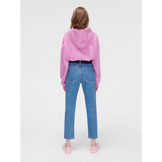 Cropp - Niebieskie mom jeans z paskiem - niebieski Cropp 38 wyprzedaż Cropp