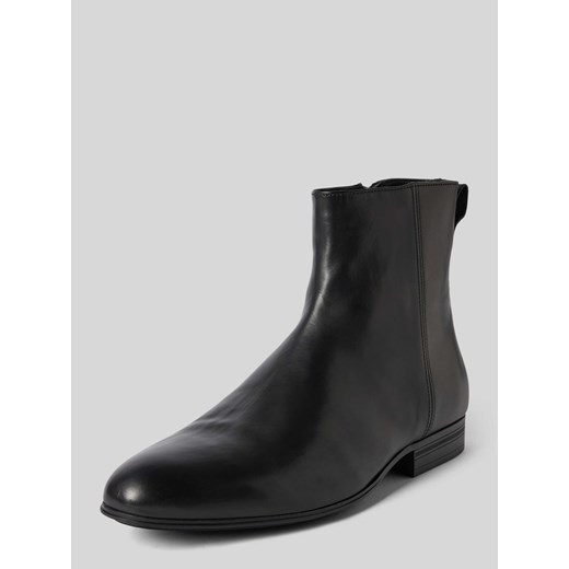 Skórzane buty ze zamkami błyskawicznymi ze sklepu Peek&Cloppenburg  w kategorii Buty zimowe męskie - zdjęcie 174643543