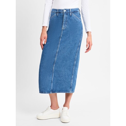 Calvin Klein Jeans Dżinsowa spódnica damska Kobiety Bawełna medium stone jednolity ze sklepu vangraaf w kategorii Spódnice - zdjęcie 174644670