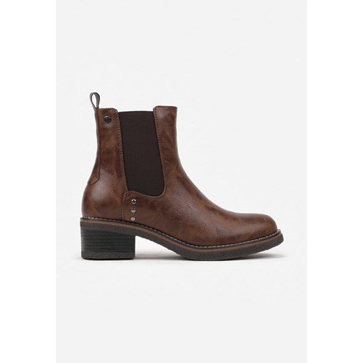 Botki Renee eleganckie z zamkiem