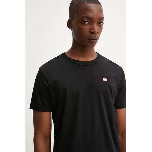 Diesel t-shirt bawełniany T-MIEGOR-K77 męski kolor czarny z nadrukiem A14819.0SKAF ze sklepu ANSWEAR.com w kategorii T-shirty męskie - zdjęcie 174646430