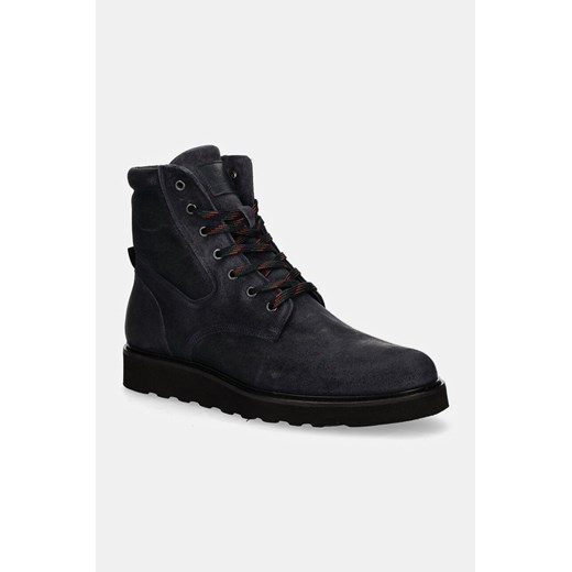 PS Paul Smith buty nubukowe Buck kolor granatowy M2S.BUC02.NSUE ze sklepu ANSWEAR.com w kategorii Buty zimowe męskie - zdjęcie 174647170