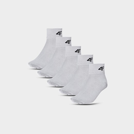 Dziecięce skarpetki (5-pack) 4F 4FJWMM00USOCU295 - szare ze sklepu Sportstylestory.com w kategorii Skarpetki dziecięce - zdjęcie 174652564