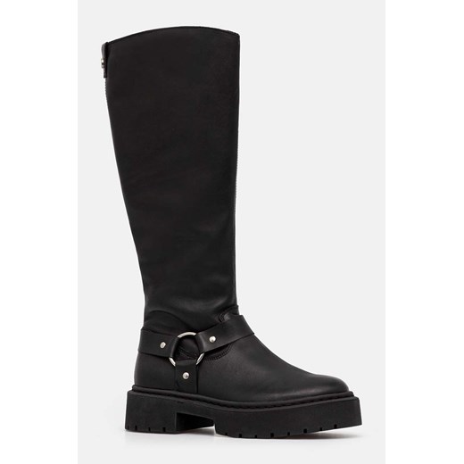 Steve Madden kozaki Glimmer damskie kolor czarny na płaskim obcasie lekko ocieplone SM11003331 ze sklepu ANSWEAR.com w kategorii Kozaki damskie - zdjęcie 174655062