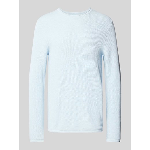 Sweter z dzianiny o kroju regular fit z fakturowanym wzorem ze sklepu Peek&Cloppenburg  w kategorii Swetry męskie - zdjęcie 174655232
