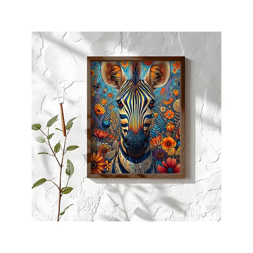 HanahHome Druk artystyczny w kolorze brązowym ze wzorem w ramce - 35 x 47 cm Hanahhome onesize okazyjna cena Limango Polska