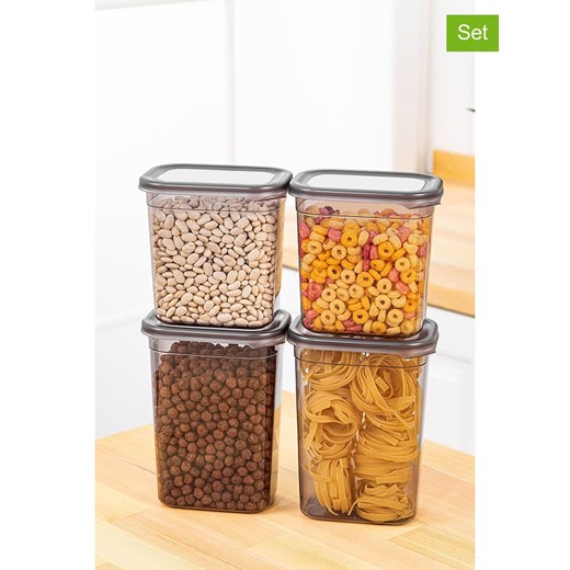 Violeta Home Pojemniki (4 szt.) w kolorze antracytowym Violeta Home onesize okazja Limango Polska