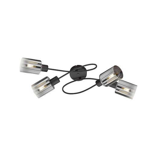 FISCHER &amp; HONSEL Lampa sufitowa &quot;Iska&quot; w kolorze czarnym - 79 x 37 cm ze sklepu Limango Polska w kategorii Oświetlenie - zdjęcie 174657213