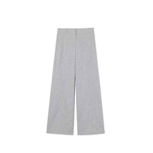 Cropp - Szare spodnie tailoring - szary ze sklepu Cropp w kategorii Spodnie damskie - zdjęcie 174657494