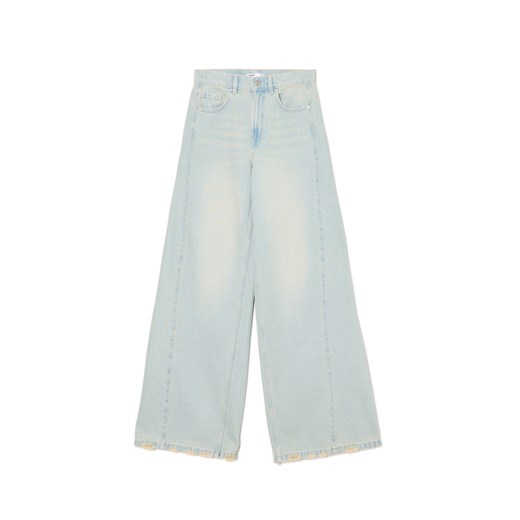 Cropp - Jasne jeansy wide leg - niebieski Cropp 40 Cropp
