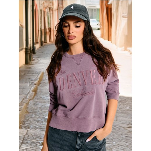 Sinsay - Bluza - fioletowy - id: 6455J-34X - marki Sinsay - 174660000 Sinsay - Bluza - fioletowy ze sklepu Sinsay w kategorii Bluzy damskie - zdjęcie 174660000