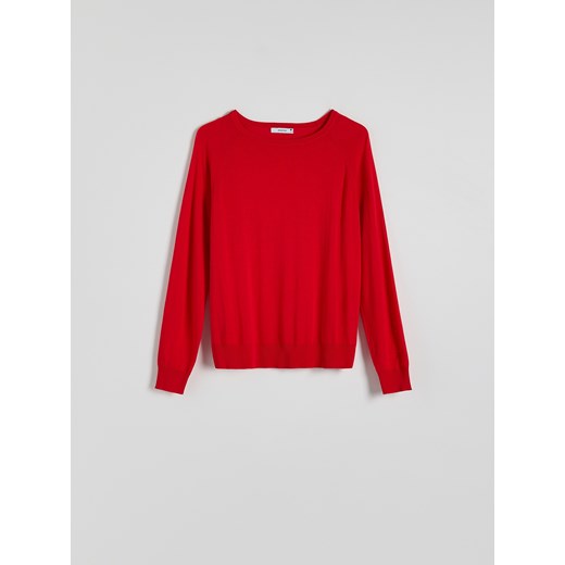 Sweter damski Reserved z dekoltem w serek casualowy