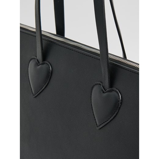Cropp - Czarna torba shopper - czarny Cropp Uniwersalny Cropp