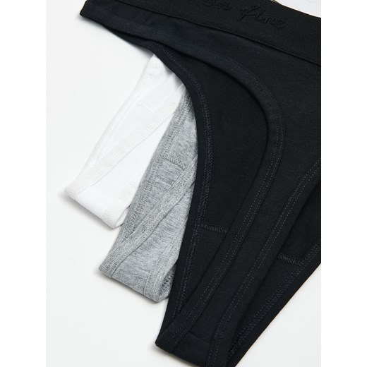 Cropp - 3 pack majtek thong - wielobarwny Cropp S Cropp