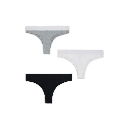 Cropp - 3 pack majtek brazilian - wielobarwny ze sklepu Cropp w kategorii Majtki damskie - zdjęcie 174662314