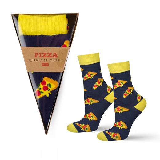 Skarpetki męskie i damskie kolorowe SOXO pizza w pudełku 35–40 Sklep SOXO