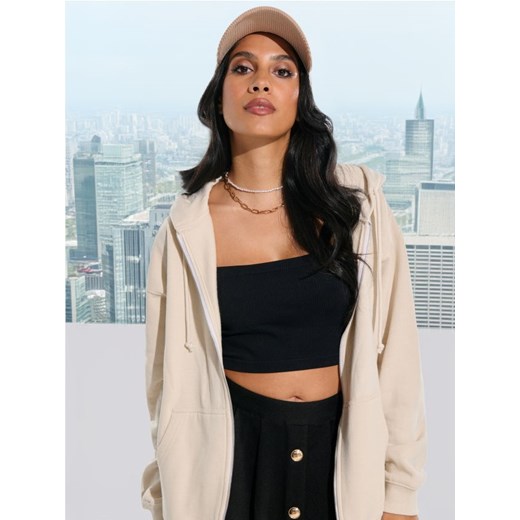 Sinsay - Bluza rozpinana - kremowy ze sklepu Sinsay w kategorii Bluzy damskie - zdjęcie 174667881