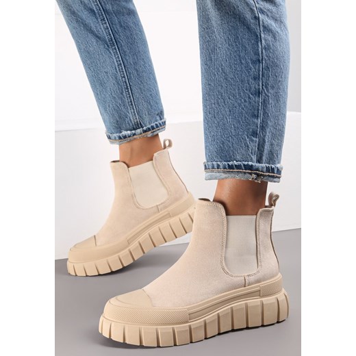 Beżowe Botki Erosa Renee 36 renee.pl