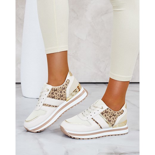 Buty sportowe damskie Royalfashion.pl sneakersy wiązane