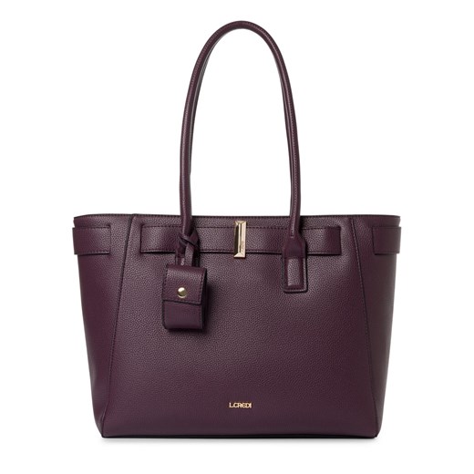L.Credi Sprzedawca damski - Nadira Kobiety Sztuczna skóra bakłażanowy jednolity ze sklepu vangraaf w kategorii Torby Shopper bag - zdjęcie 174672294