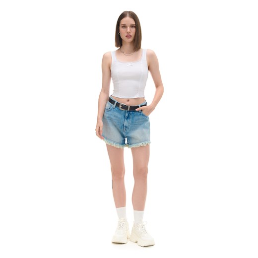 Cropp - Biały top - biały ze sklepu Cropp w kategorii Bluzki damskie - zdjęcie 174672840
