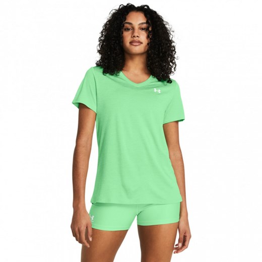 Damska koszulka treningowa Under Armour Tech SSV- Twist - zielona Under Armour XS Sportstylestory.com