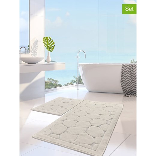 Colourful Cotton Dywaniki łazienkowe (2 szt.) w kolorze beżowym ze sklepu Limango Polska w kategorii Akcesoria łazienkowe - zdjęcie 174677511