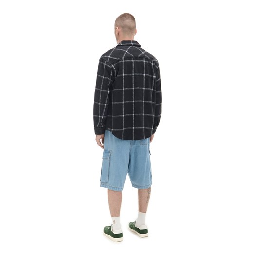 Cropp - Czarna kraciasta koszula z domieszką wełny - czarny Cropp L Cropp