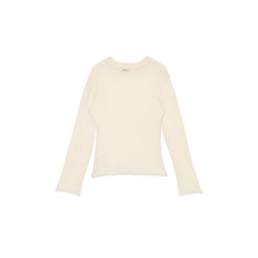 Cropp - Gładki kremowy sweter - kremowy Cropp S Cropp