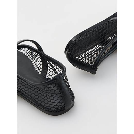 Reserved - Baleriny z siateczki - czarny Reserved 38 Reserved