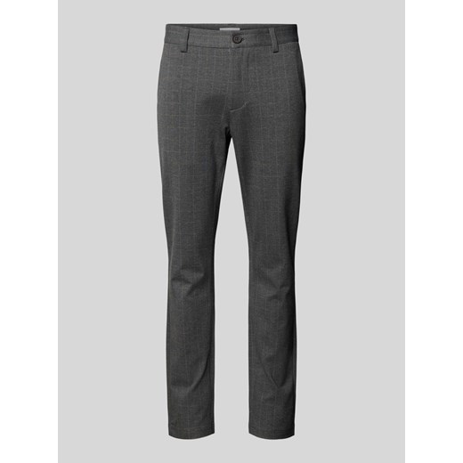 Spodnie materiałowe o kroju slim fit ze szlufkami na pasek model ‘MARK’ ze sklepu Peek&Cloppenburg  w kategorii Spodnie męskie - zdjęcie 174682073