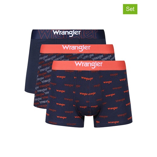 Wrangler Bokserki (3 pary) &quot;Graph&quot; w kolorze granatowym ze sklepu Limango Polska w kategorii Majtki męskie - zdjęcie 174684663