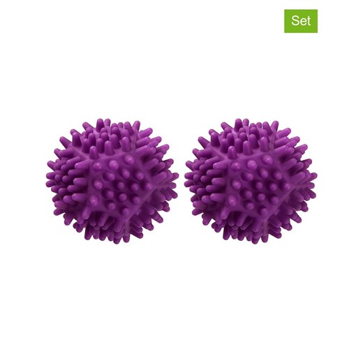 Fackelmann Kule (2 szt.) &quot;Fluffy&quot; w kolorze fioletowym do suszarki - Ø 6,5 cm ze sklepu Limango Polska w kategorii Akcesoria kuchenne - zdjęcie 174686852