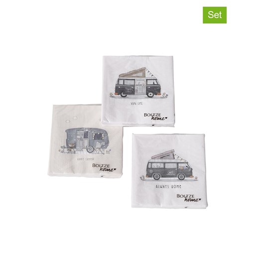 Boltze Serwetki (60 szt.) &quot;Vanlife&quot; w kolorze biało-szarym ze sklepu Limango Polska w kategorii Akcesoria kuchenne - zdjęcie 174687533