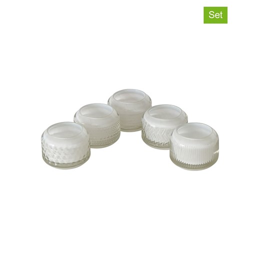 Boltze Świeczniki (5 szt.) &quot;Vadina&quot; w kolorze białym - wys. 6 x Ø 8 cm Boltze onesize Limango Polska promocyjna cena