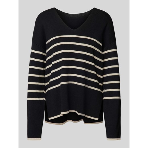 Sweter z dzianiny z dekoltem w serek ze sklepu Peek&Cloppenburg  w kategorii Swetry damskie - zdjęcie 174689530