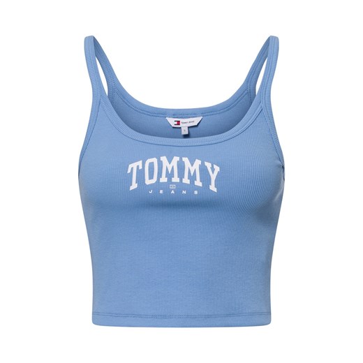 Tommy Jeans Top damski Kobiety Bawełna niebieski nadruk ze sklepu vangraaf w kategorii Bluzki damskie - zdjęcie 174690553