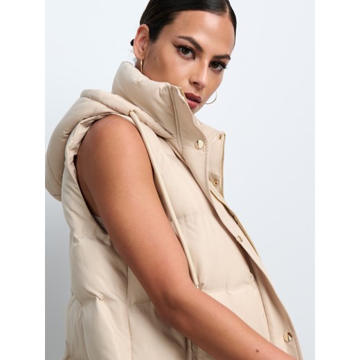 Sinsay - Długa kamizelka - kremowy Sinsay XL Sinsay