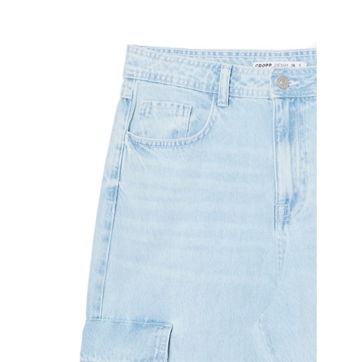 Cropp - Błękitne jeansy baggy - niebieski Cropp 44 Cropp