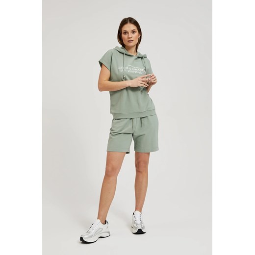 Dresowe szorty z prostą nogawką oliwkowe XS okazja Moodo.pl
