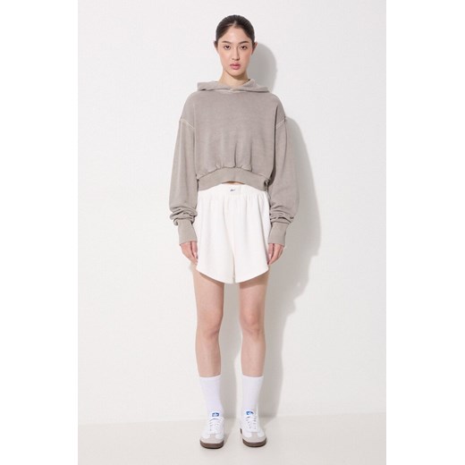 Reebok Classic bluza bawełniana Dye Cropped damska kolor szary z kapturem gładka Reebok Classic L okazja PRM