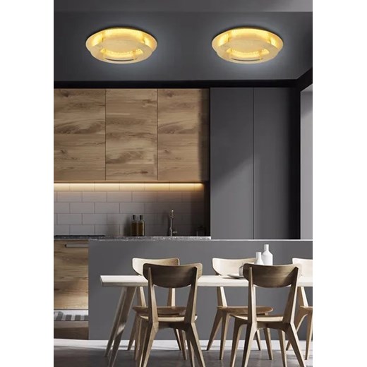 Złoty nowoczesny okrągły plafon LED 50 cm - D156-Vetrix Candellux One Size Edinos.pl