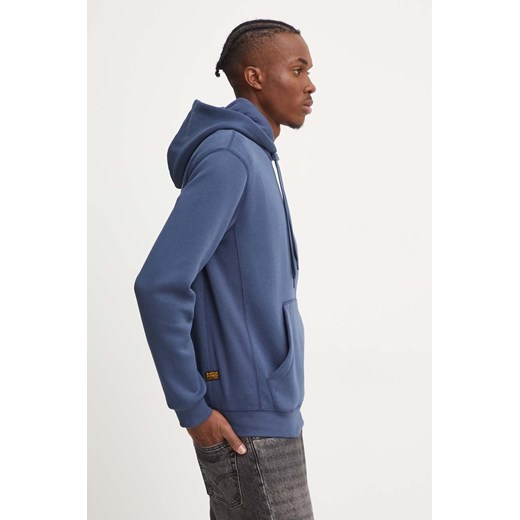 G-Star Raw bluza x Sofi Tukker męska kolor niebieski z kapturem gładka ze sklepu ANSWEAR.com w kategorii Bluzy męskie - zdjęcie 174701662