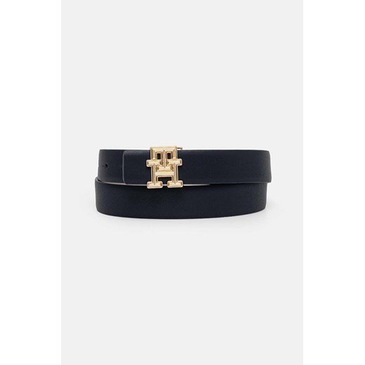Tommy Hilfiger pasek skórzany dwustronny damski kolor granatowy AW0AW16604 ze sklepu ANSWEAR.com w kategorii Paski damskie - zdjęcie 174703191