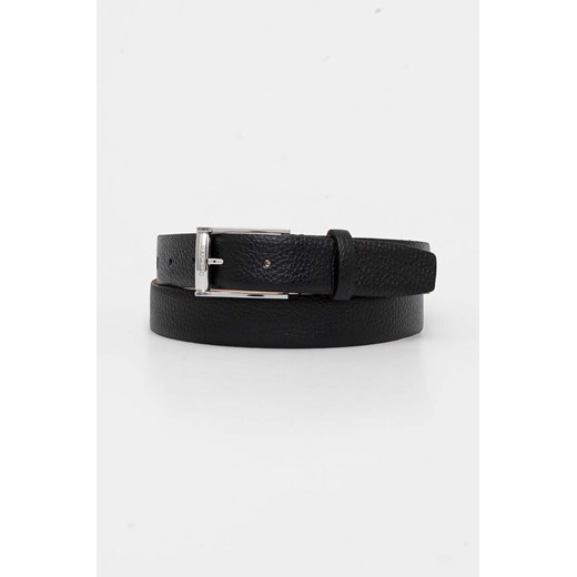 Calvin Klein pasek skórzany męski kolor czarny K50K512335 ze sklepu ANSWEAR.com w kategorii Paski męskie - zdjęcie 174703231